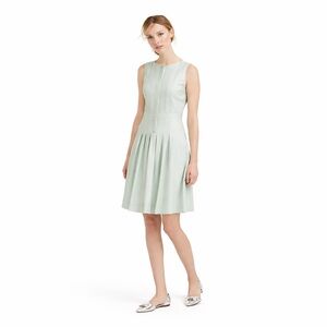 J. Crew mint Green drop waist Sleeveless Midi Dress
